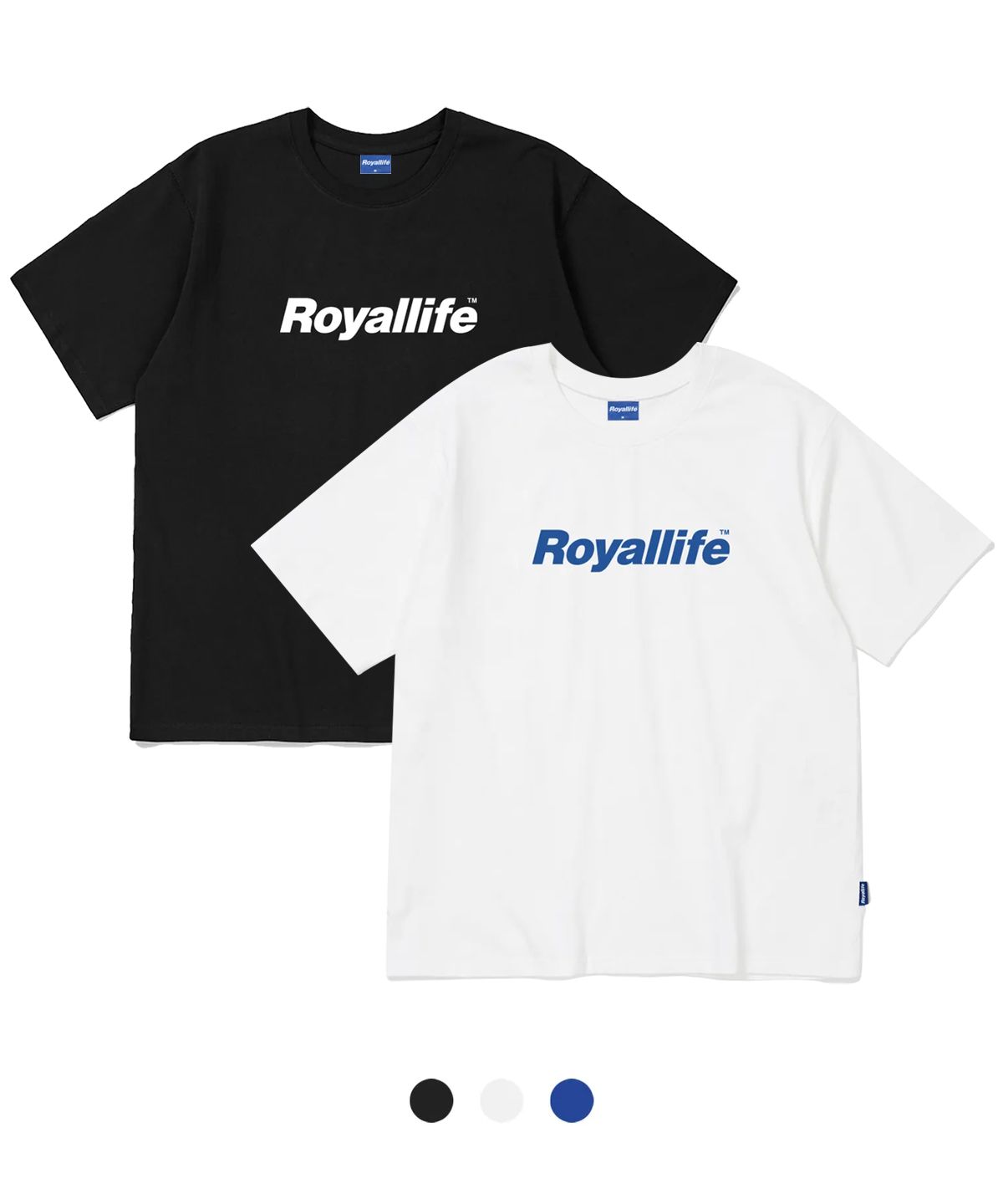 로얄라이프(ROYALLIFE) [2PACK] RL001 오리지널 로고 반팔 티셔츠 [3Color]