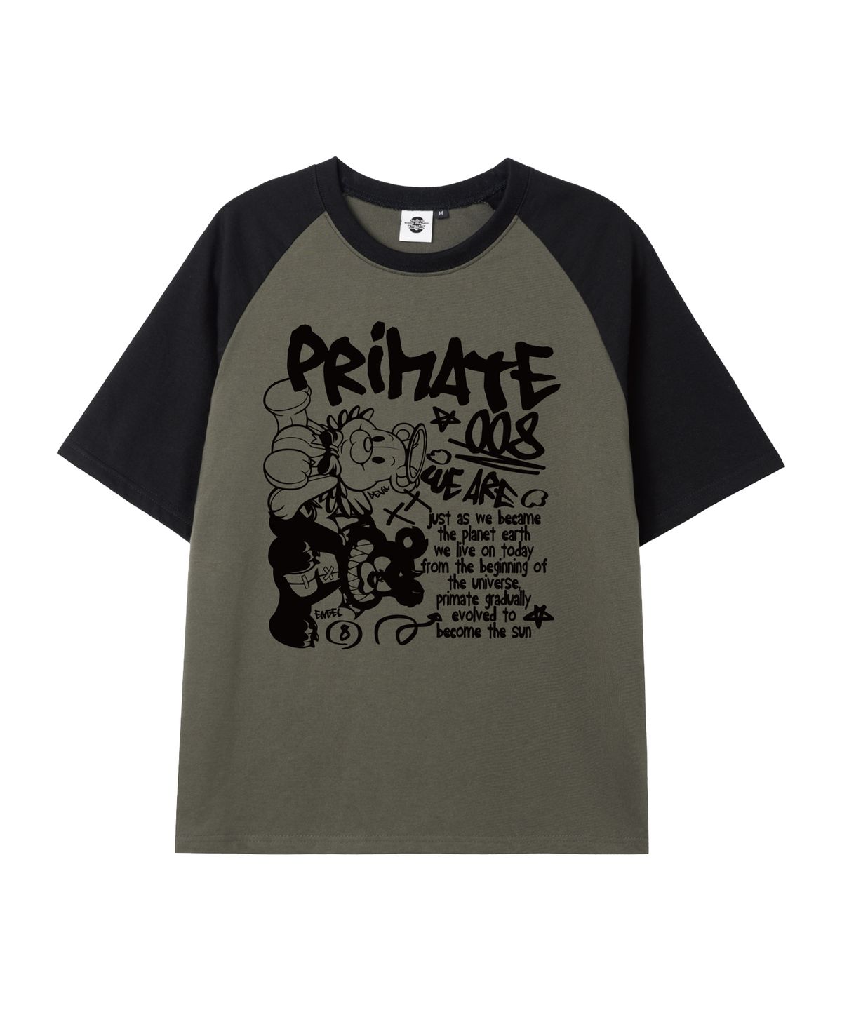 프라임에이트(PRIMATE) ANGELDEM 오버핏 래글런 반팔티셔츠 5 COLORS