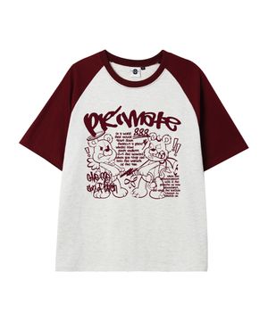 PUNKANGEL 오버핏 래글런 반팔티셔츠 5 COLORS