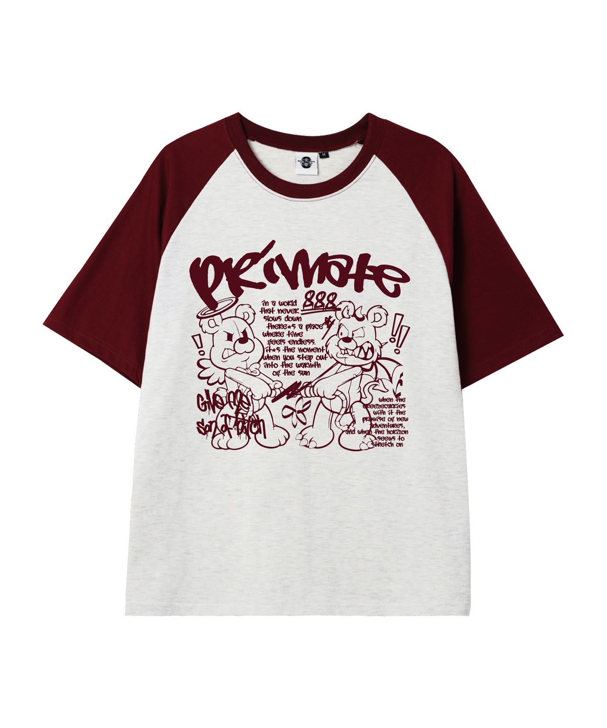 프라임에이트(PRIMATE) PUNKANGEL 오버핏 래글런 반팔티셔츠 5 COLORS