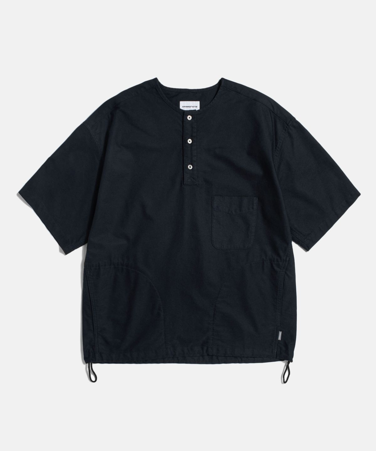 에스피오나지(ESPIONAGE) Oxford S/S Henley Shirt Navy