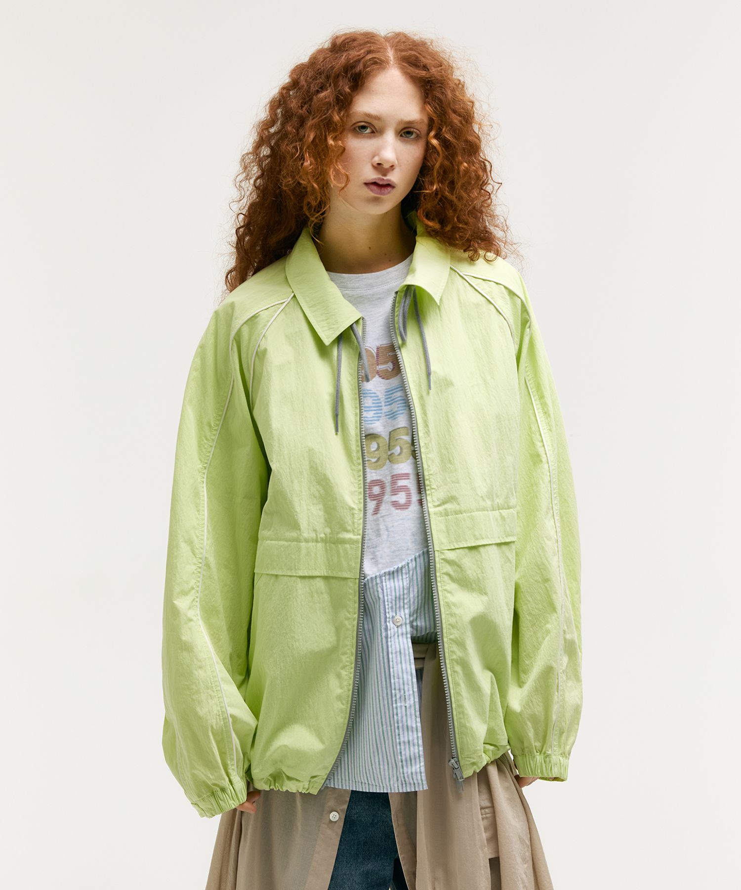 [Margesherwood] / ☆ WINDBREAKER JUMPER / lime MUSINSA | MARGESHERWOOD WINDBREAKER JUMPER_lime