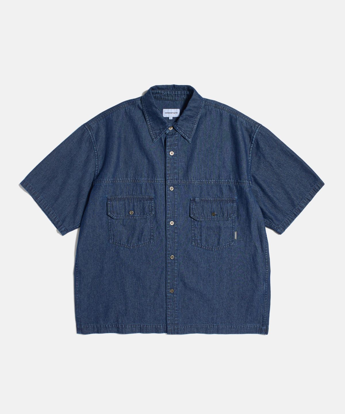 에스피오나지(ESPIONAGE) Denim Trucker S/S Shirt Dark Indigo