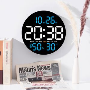 블랙페이스WALL 원형 캘린더 LED 시계 GH5501