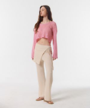 WRAP SKIRT & PANTS SET_ivory