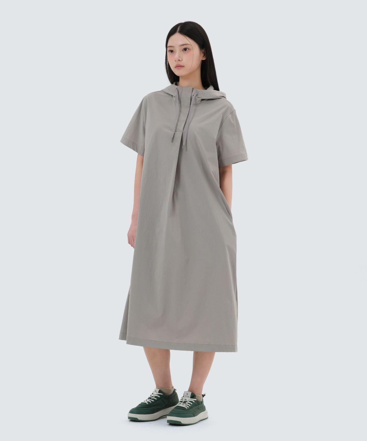 스노우피크 어패럴(SNOWPEAK APPAREL) 냉감 루트 후드 원피스 (S25MWROP65) Fog Gray
