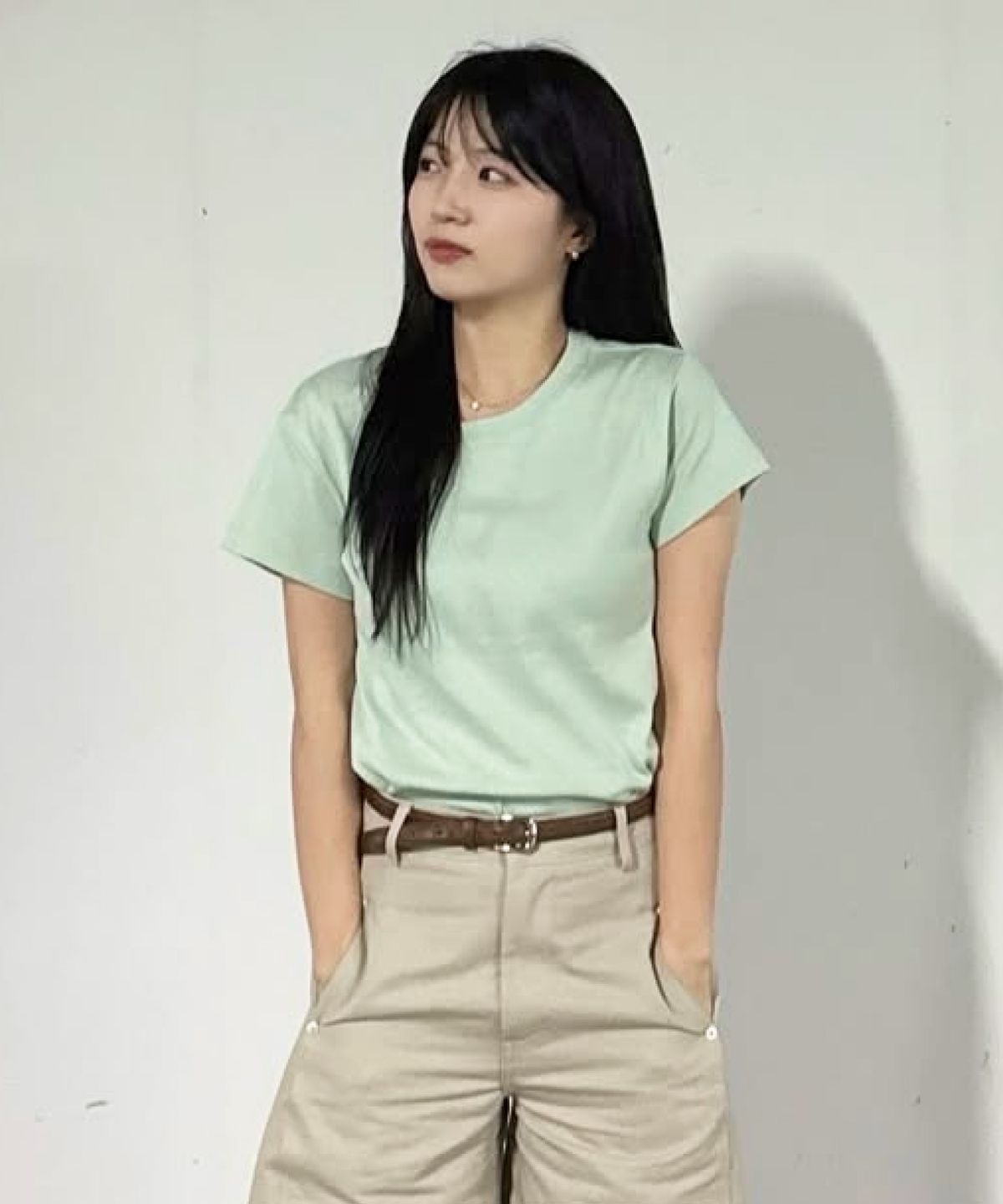 필더스(FIELDERS) BASIC CROPPED T-SHIRT MINT
