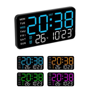 블랙페이스WALL 사각 캘린더 LED 시계 GH6659