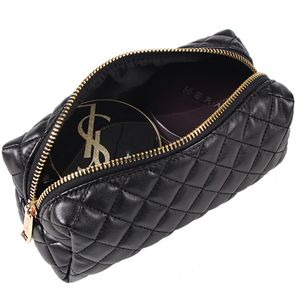 퀄팅 화장품 원통 파우치