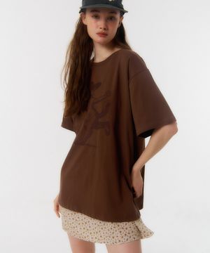 KING CAT VINTAGE T-SHIRT_brown