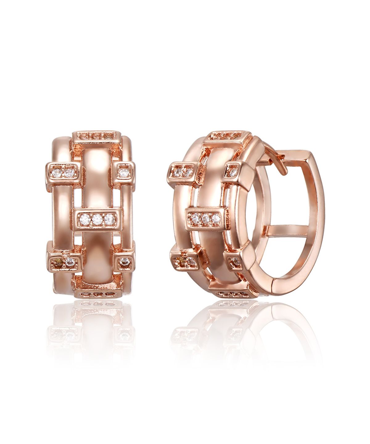 가이거주얼리(GEIGERJEWELRY) 14K GF 볼드 체크 포인트 원터치 귀걸이 GIGFEE008