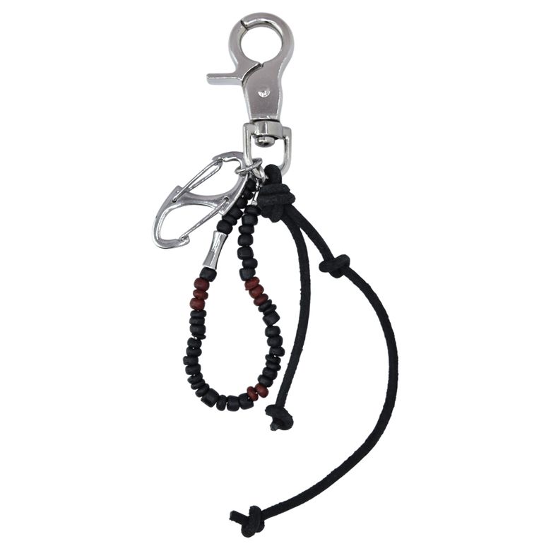 R.beads leather keyring