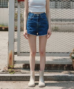 [2컬러] 컷팅 데님 반바지