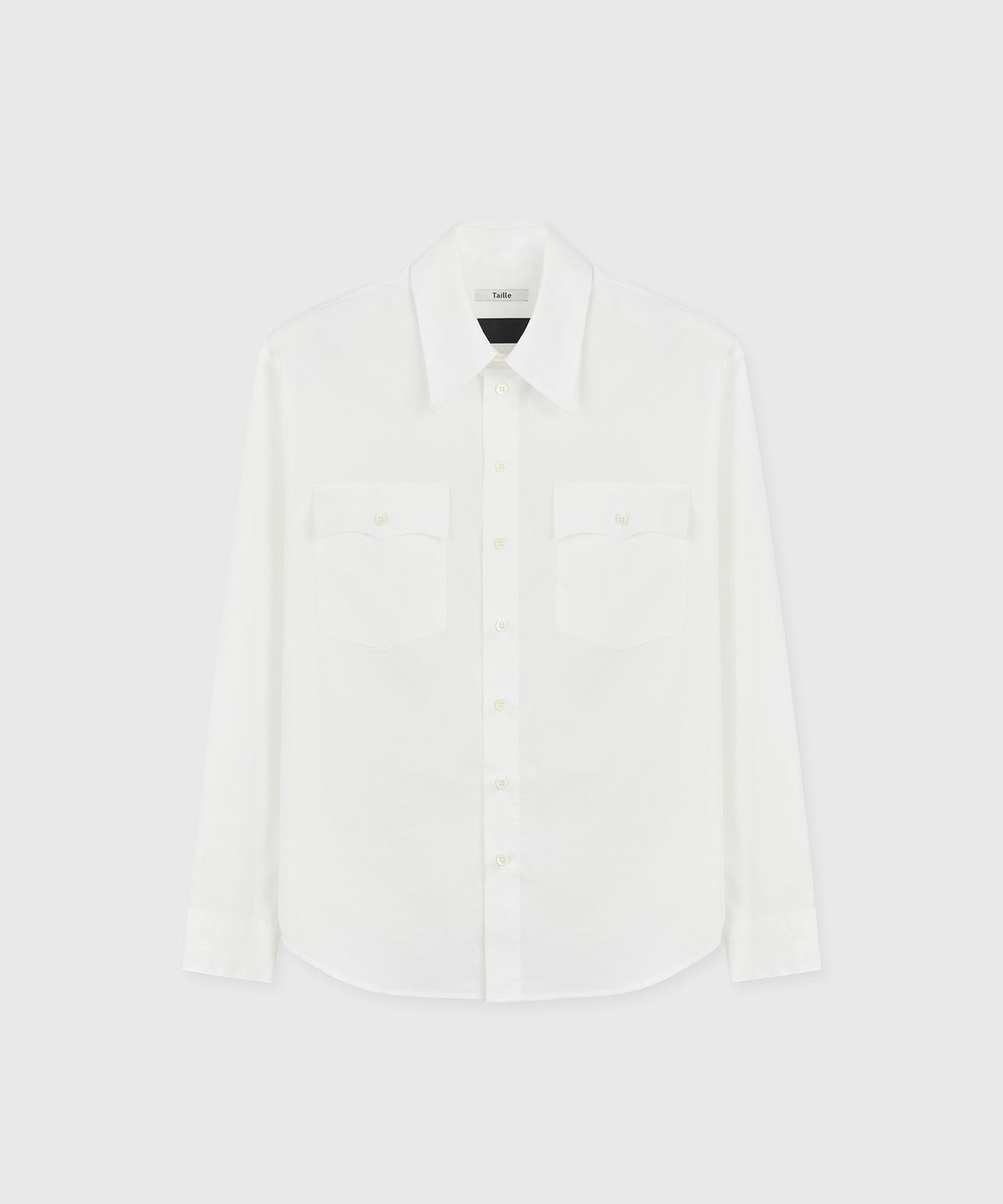 타일레(TAILLE) CREPE POCKET POPLIN SHIRT WHITE