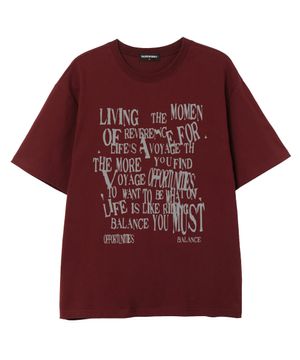 BALANCE TYPO 오버핏 반팔 티셔츠 (VS0109) 버건디