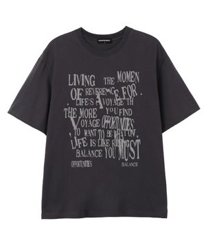 BALANCE TYPO 오버핏 반팔 티셔츠 (VS0109) 차콜