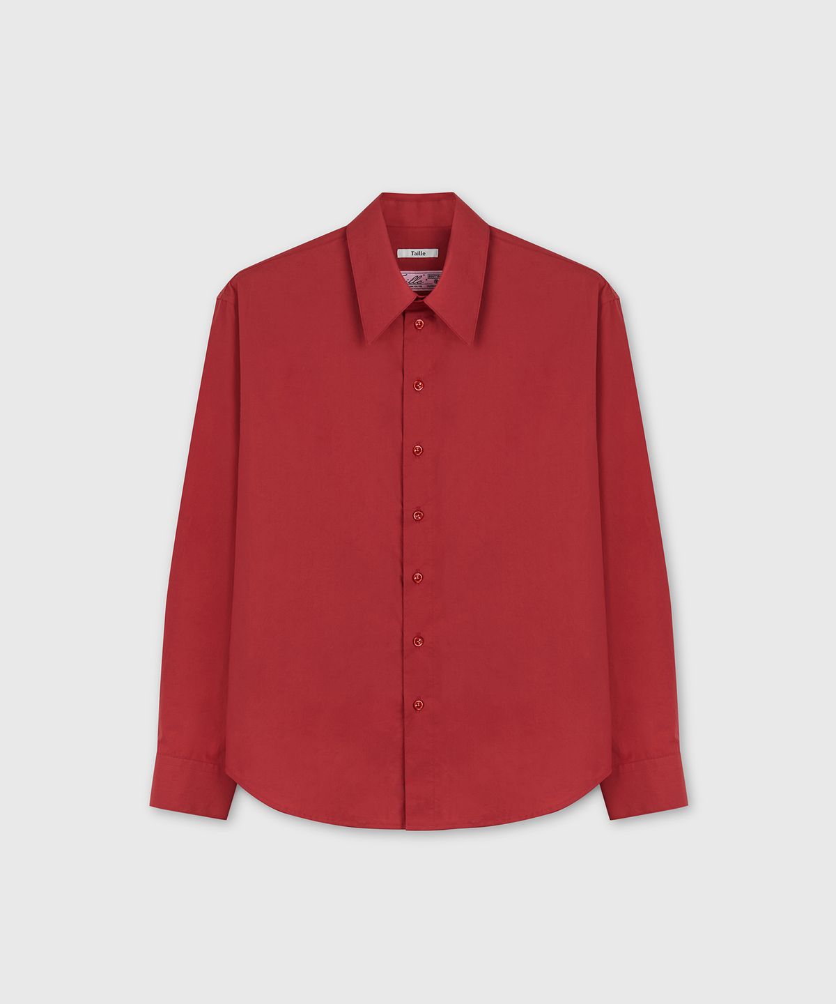 타일레(TAILLE) BARI COTTON POPLIN BOY SHIRT RED