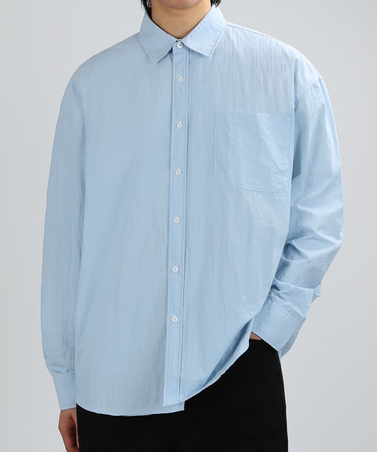 베리베인(VERYVAIN) GORP OVER SHIRTS (SKY BLUE)