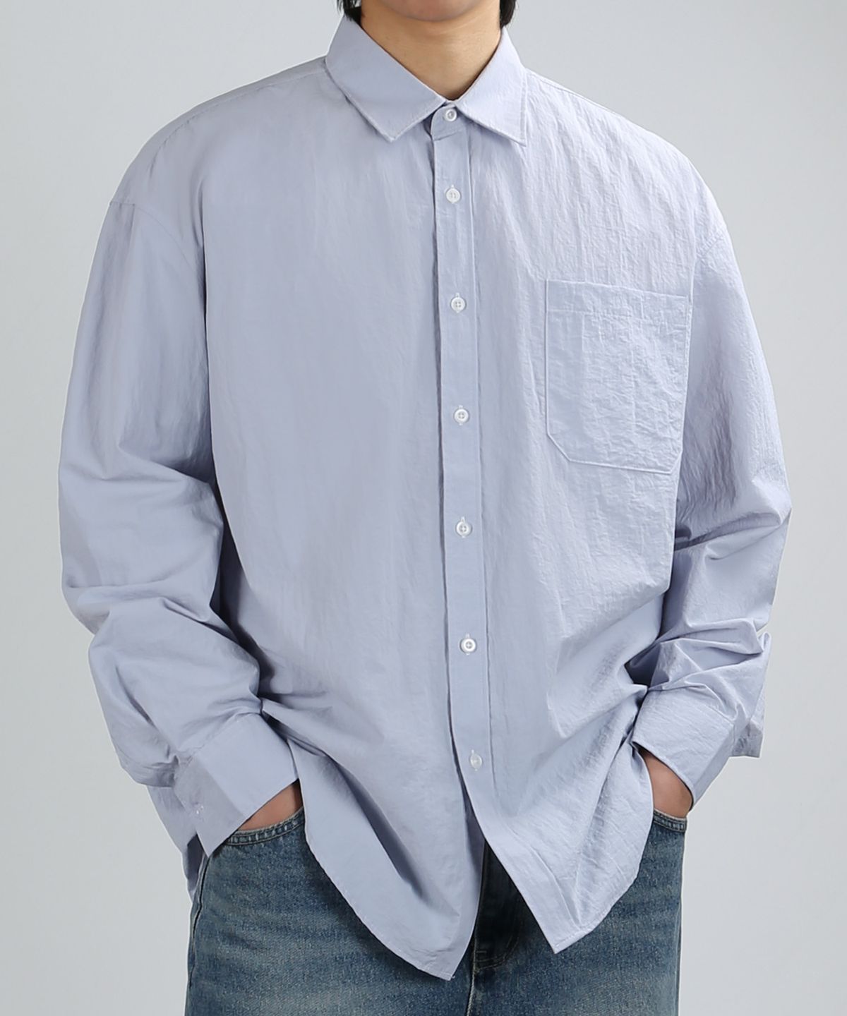 베리베인(VERYVAIN) GORP OVER SHIRTS (LIGHT PURPLE)