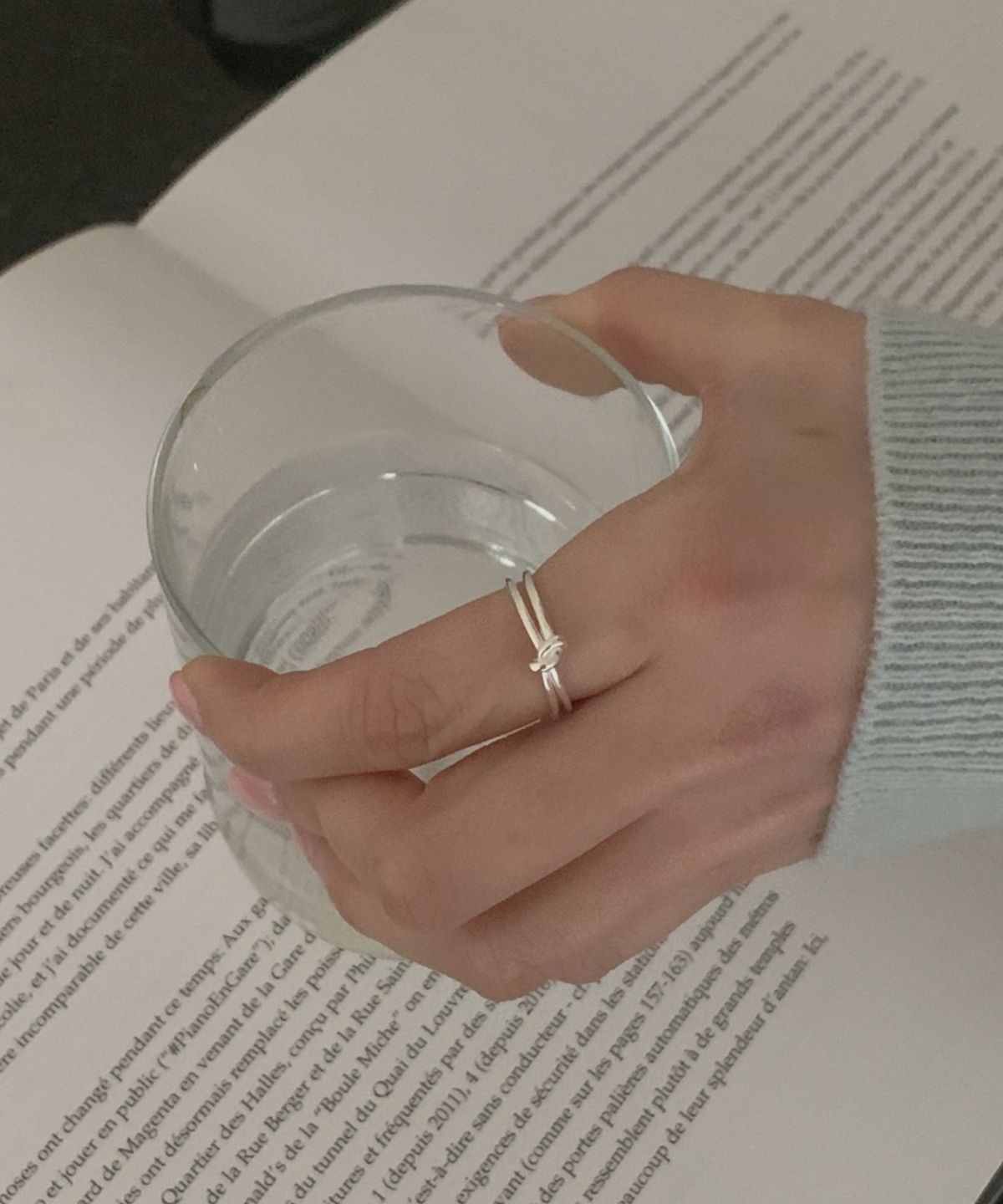 바라두(BARADU) [BARADU 925] Double twisted open ring