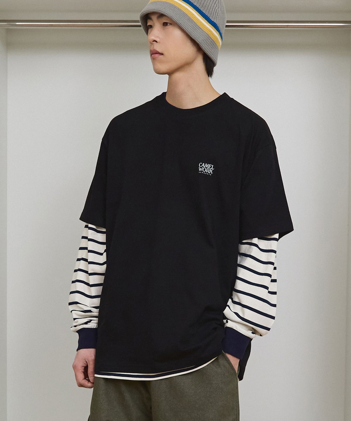 카멜워크(CAMEL WORK) 카멜 G.T 로고 반팔티셔츠(블랙)
