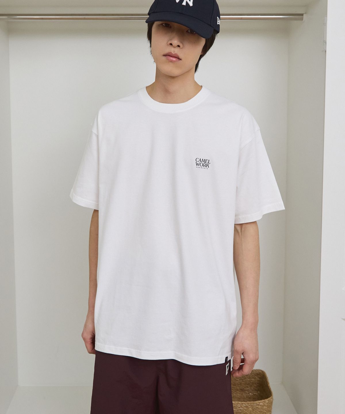 카멜워크(CAMEL WORK) 카멜 G.T 로고 반팔티셔츠(화이트)