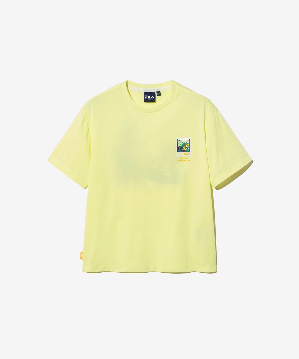 휠라 키즈(FILA KIDS) Travel club 캠핑 반팔티셔츠