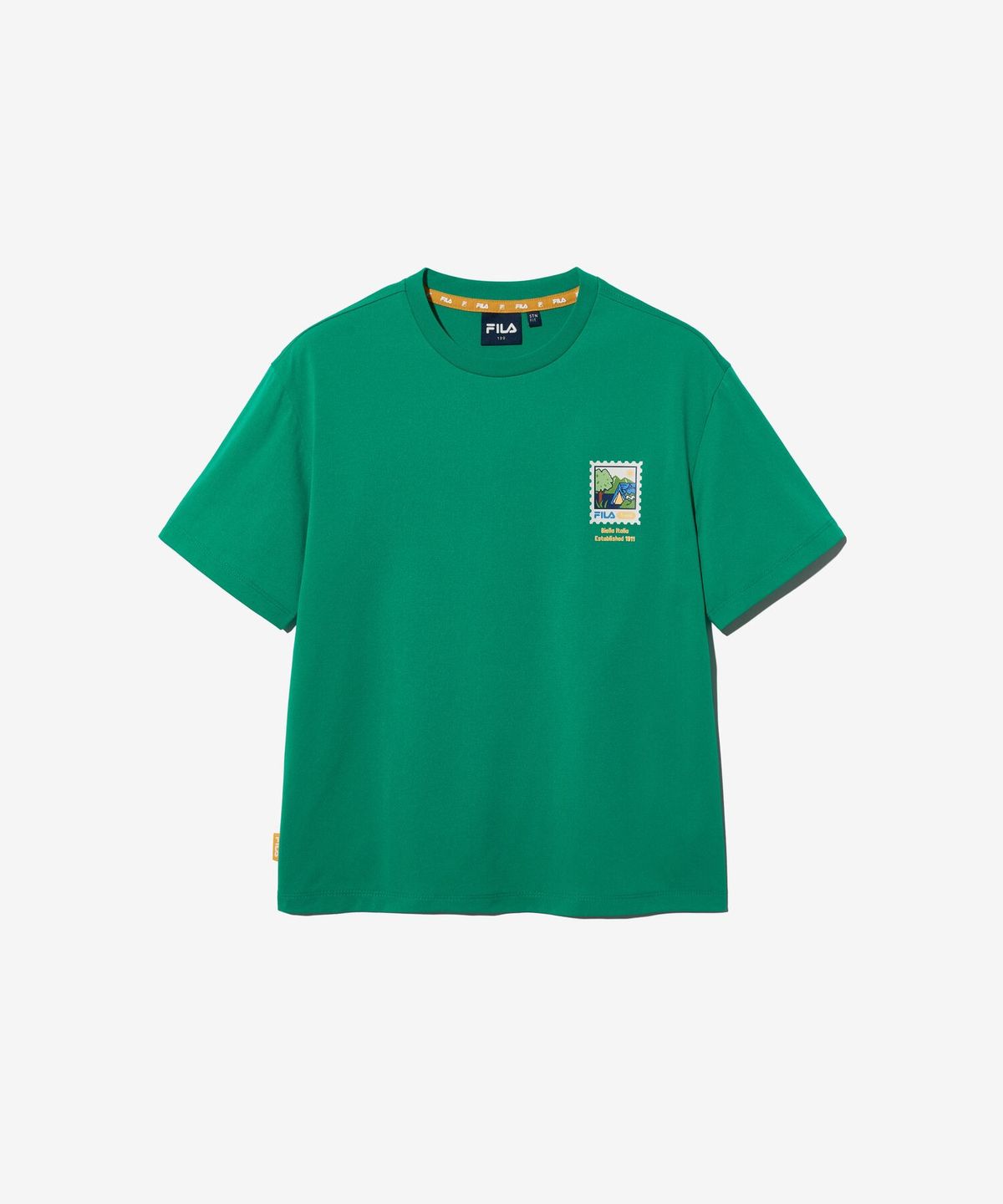 휠라 키즈(FILA KIDS) Travel club 캠핑 반팔티셔츠