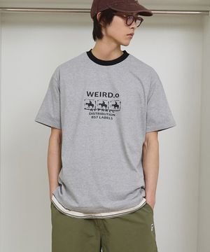 위얼도 링거 반팔티셔츠(그레이)
