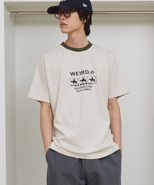 위얼도 링거 반팔티셔츠(오트밀)