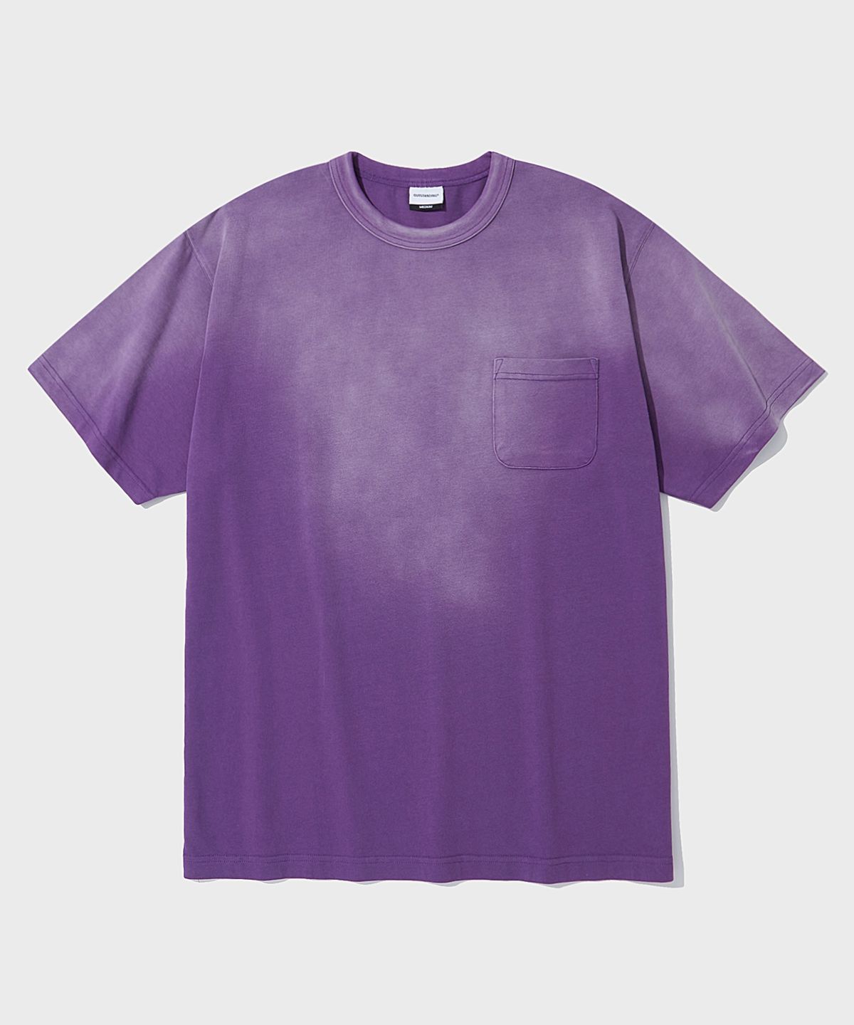 아웃스탠딩(OUTSTANDING) FADE WASHING POCKET TEE_PURPLE
