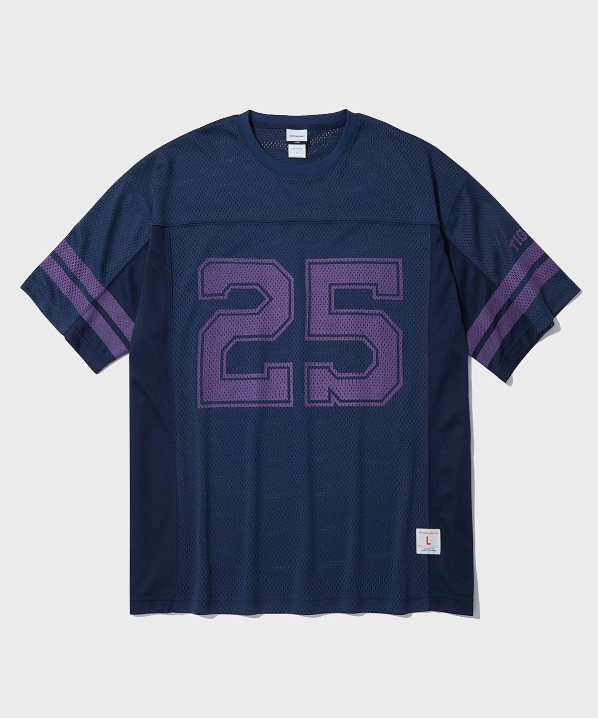 아웃스탠딩(OUTSTANDING) FOOTBALL MESH T-SHIRT_NAVY