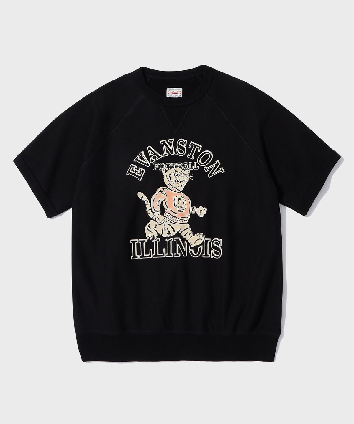 아웃스탠딩(OUTSTANDING) V.S.C HALF SLEEVE SWEAT(EVANSTON)_BLACK