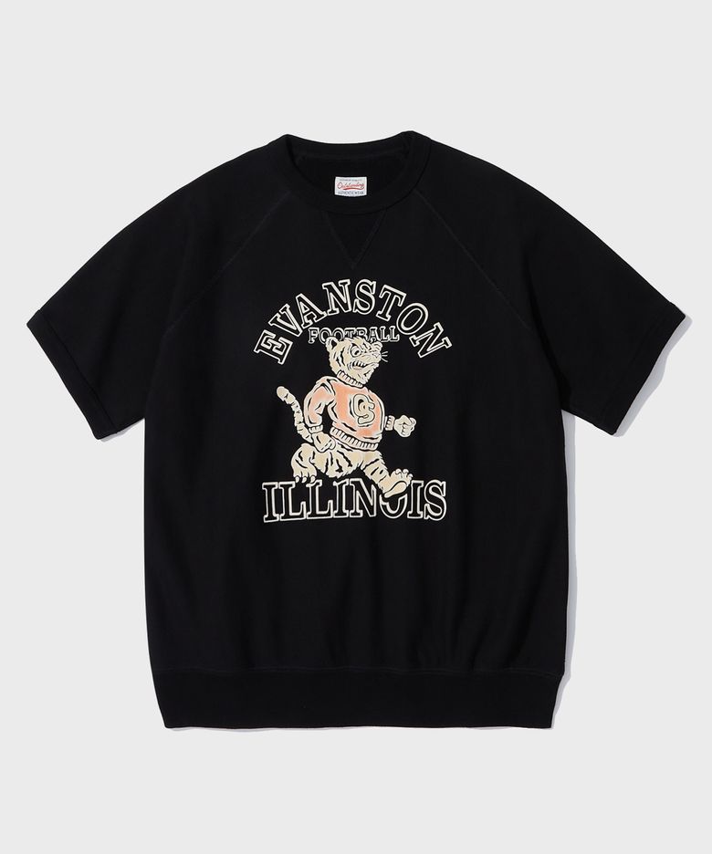 V.S.C HALF SLEEVE SWEAT(EVANSTON)_BLACK