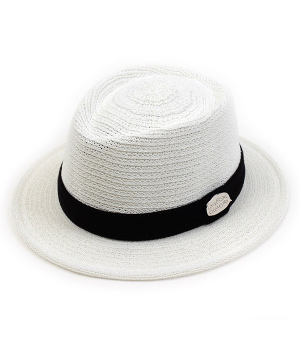 유니버셜 케미스트리(UNIVERSAL CHEMISTRY) White Short Knit Fedora SV 여름페도라