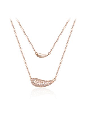 두줄 레이어드 물방울 목걸이 ELBRNN232