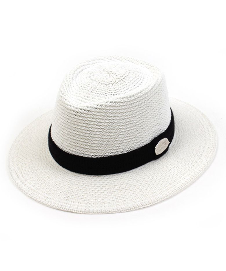 White Long Knit Fedora SV 여름페도라