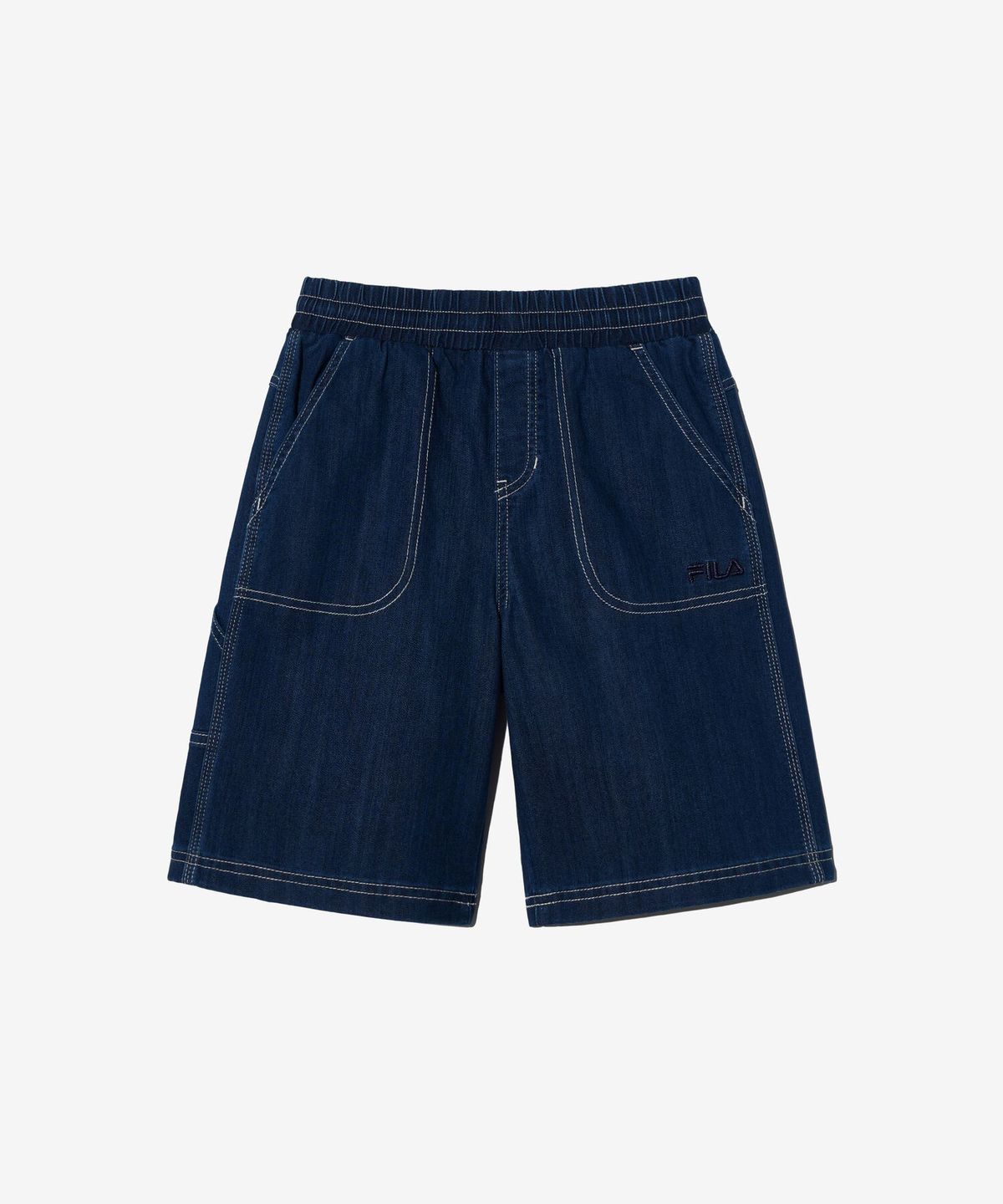 휠라 키즈(FILA KIDS) 5부 데님 포켓팬츠