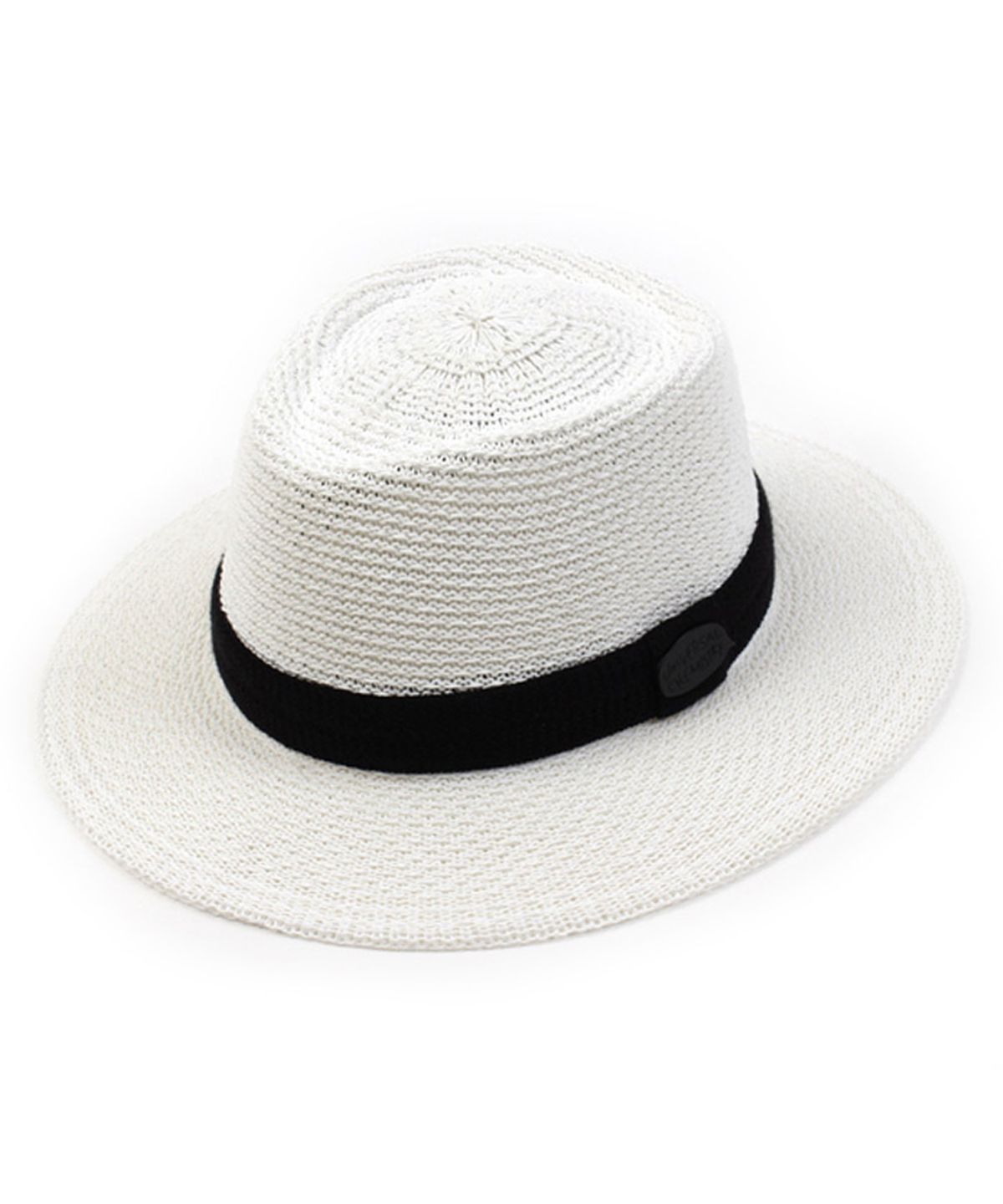 유니버셜 케미스트리(UNIVERSAL CHEMISTRY) White Long Knit Fedora BK 여름페도라