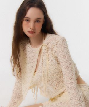 LACE RIBBON WRAP CARDIGAN_ivory