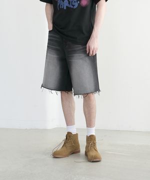 M262 컷팅 버뮤다 팬츠_블랙