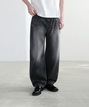 [-6cm 숏버전 추가] M260 와이드 데님 팬츠_블랙