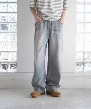 [-6cm 숏버전 추가] M260  와이드 데님 팬츠_연청