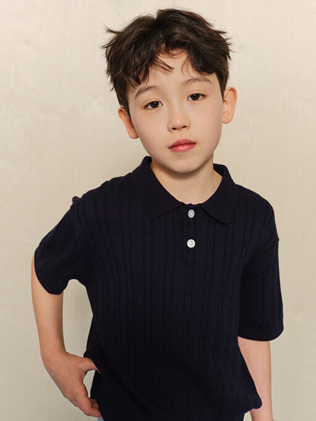 폴햄키즈(POLHAM KIDS) 공용) 케이블 카라 스웨터_PKF2ER3010