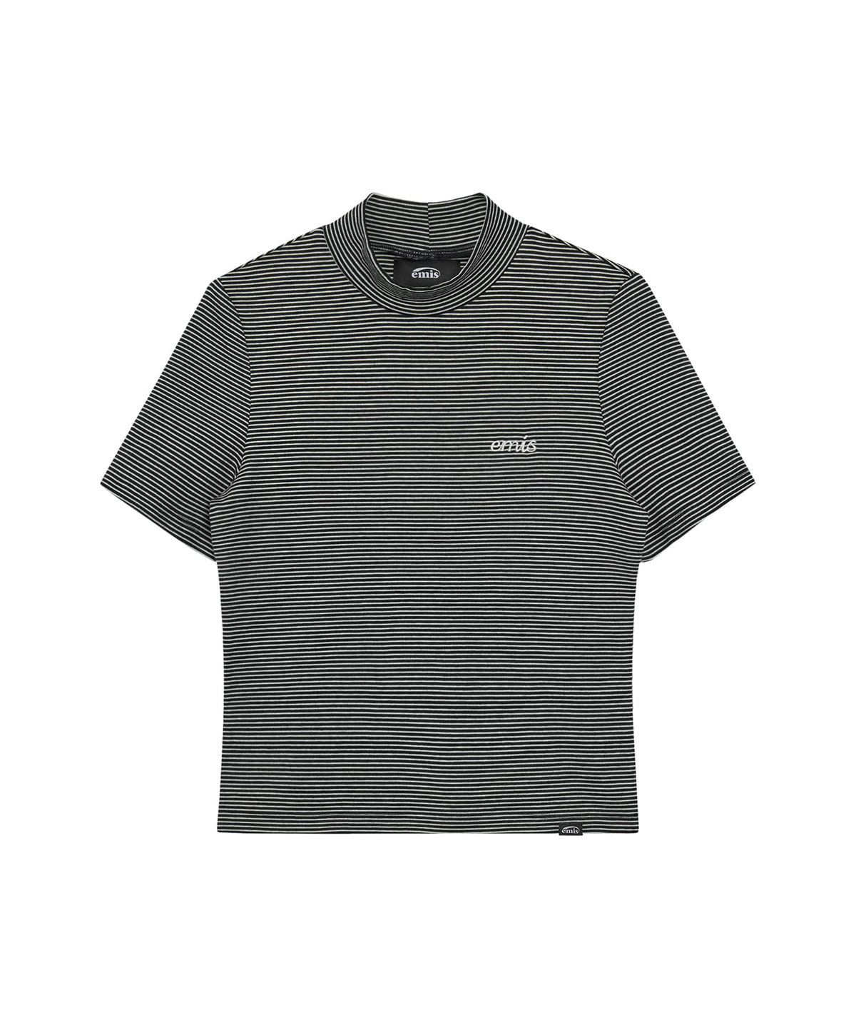 이미스(EMIS) (WOMENS) STRIPE T-SHIRT-BLACK