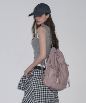 리본 스트링 윤슬 짐색 [ASH PINK]