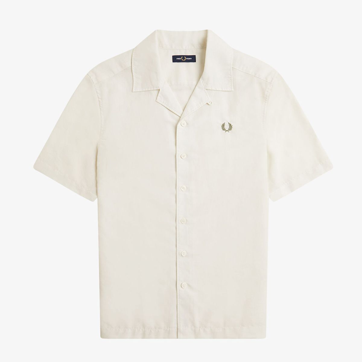 프레드페리(FRED PERRY) [Sharp] 린넨 블렌드 리비어 칼라 셔츠 - 라이트 에크루 AFPM2519894-760