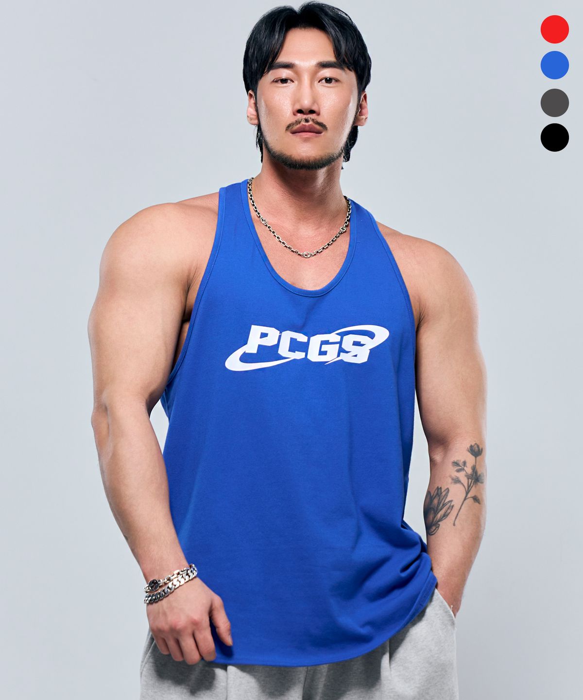피지컬가먼츠(PHYSICAL GARMENTS) P2532 라이트싱글 머슬탑나시 [4COLOR]