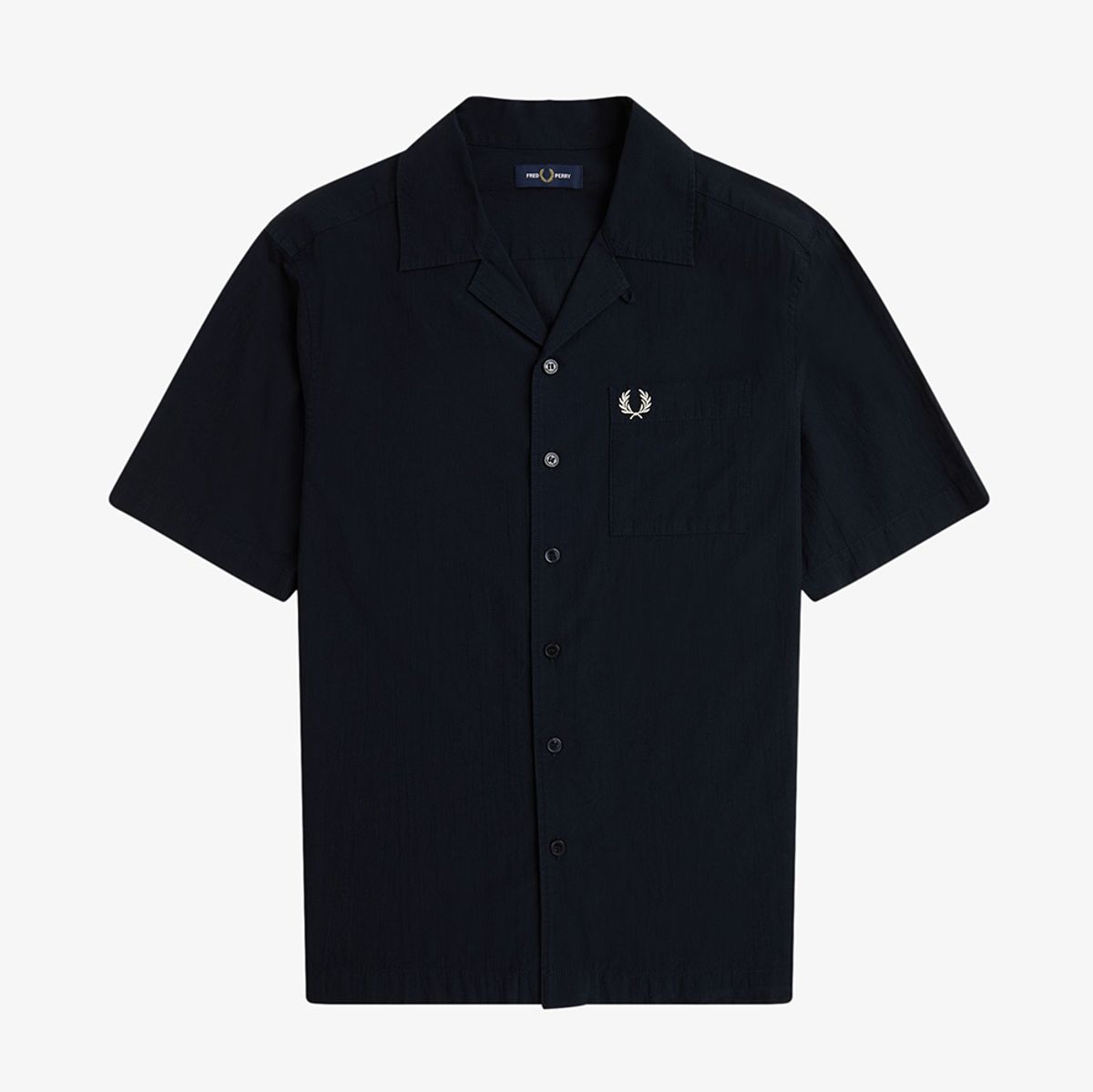 프레드페리(FRED PERRY) [Sharp] 라이트웨이트 텍스쳐 리비어 칼라 셔츠 - 네이비 AFPM2517762-795