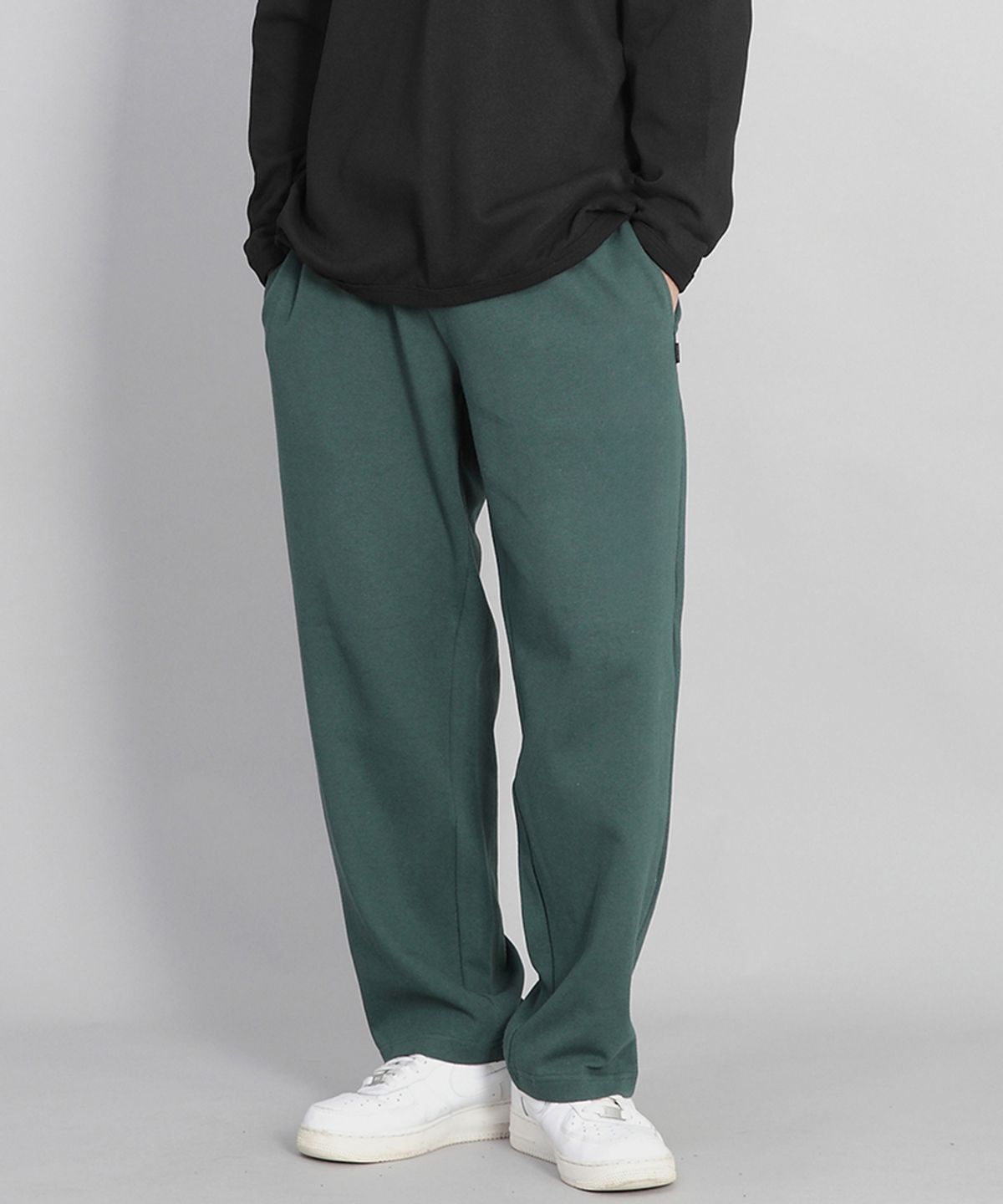 세인트크루(SAINTCREW) 무지 와이드 스웨트팬츠 SWP-372 다크그린